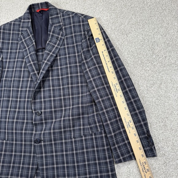 SamuelSohn Blazer Mens 42 Plaid Performance Wool Blend Sport Jacket Coat‎ - Picture 5 of 10
